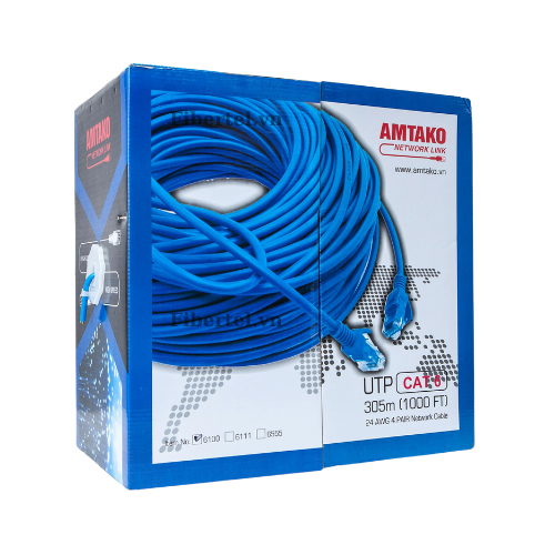 Cáp Mạng CAT6 UTP AMTAKO 6888 Dây Xanh 305m